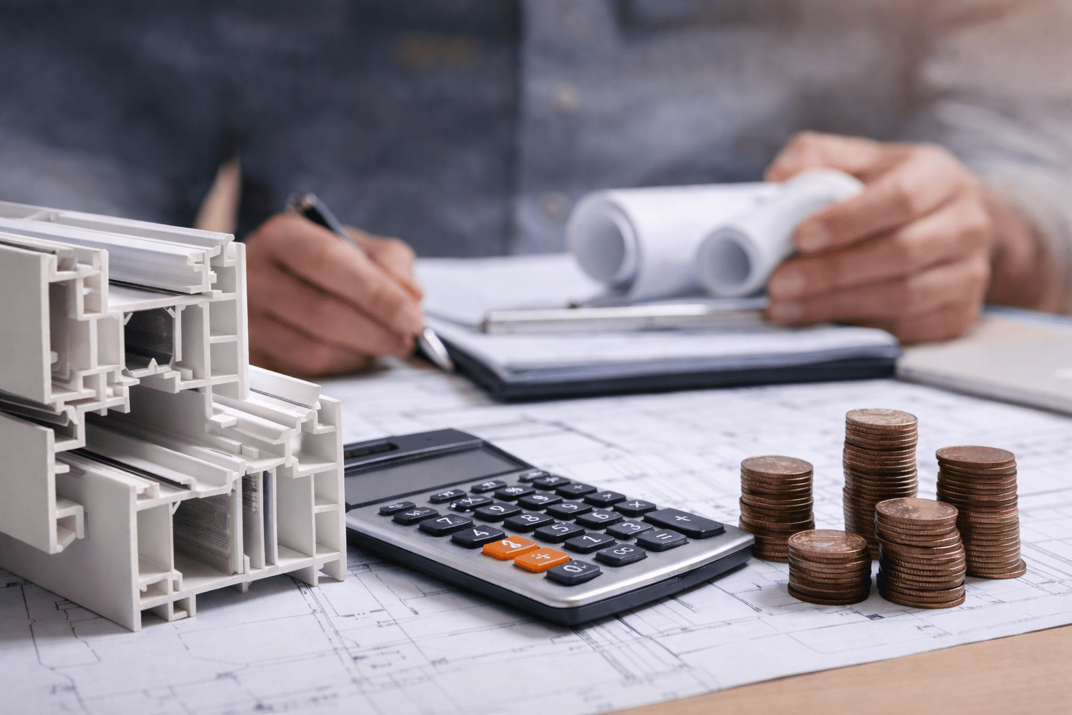 plastikiniu langu kainos skaiciavimas su PVC profiliu ir projektu